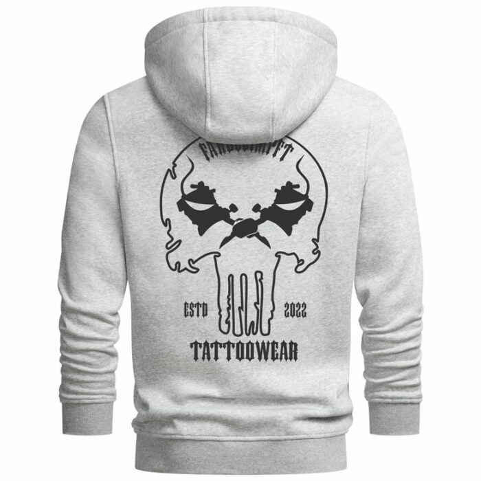 Hoodie-Punisher-hinten-grau-schwarz