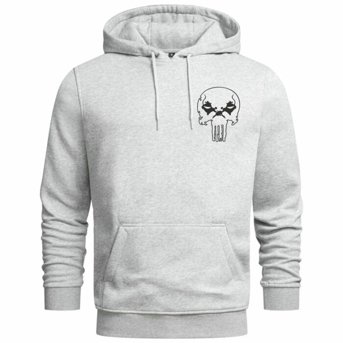 Hoodie-Punisher-vorn-grau-schwarz