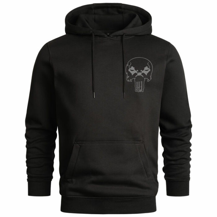 Hoodie-Punisher-vorn-schwarz-grau