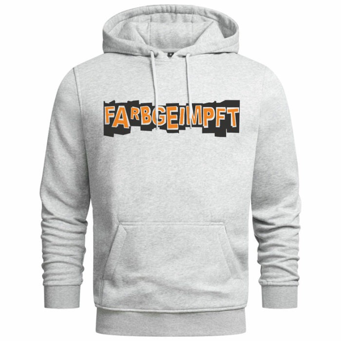 Hoodie-Without-vorn-grau-schwarz-orange