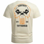 T-Shirt-Punisher-hinten-beige-schwarz-orange