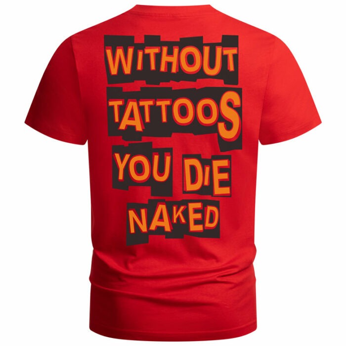 T-Shirt-Without-hinten-rot-schwarz-orange