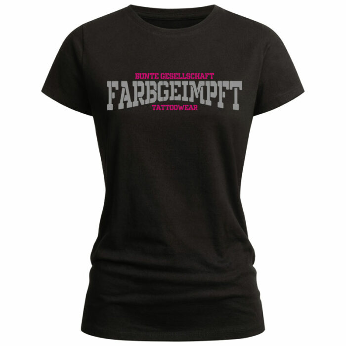 T-Shirt-Women-Classic-Schwarz-Grau-Pink